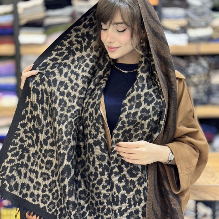 شال موهر دورو پلنگی زبرا