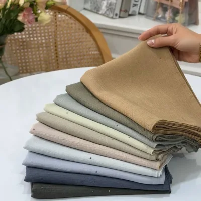 شال چروک پین دار ۱۰ رنگ