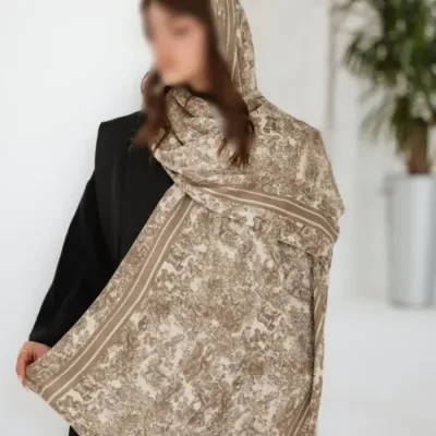 شال نخی منگوله‌دار ۸ رنگ مختلف