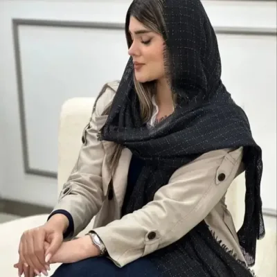 شال کنفی حصیری چهارگوش دور ریش