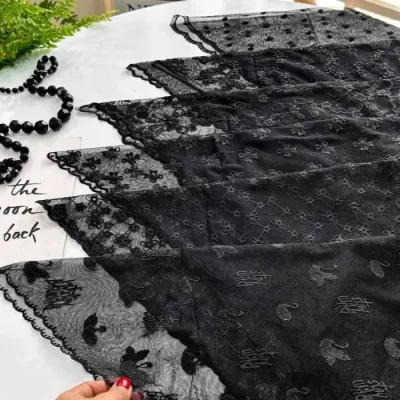 اسکارف گلدوزی میکس، قواره 130، پک 6 عددی