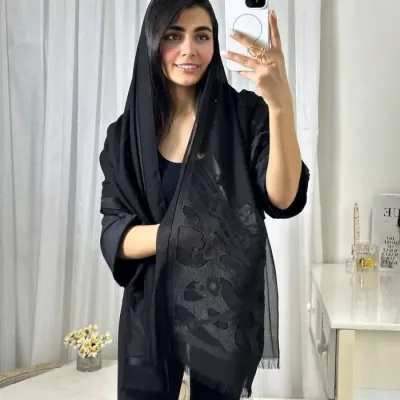 شال دو لایه طرح دار