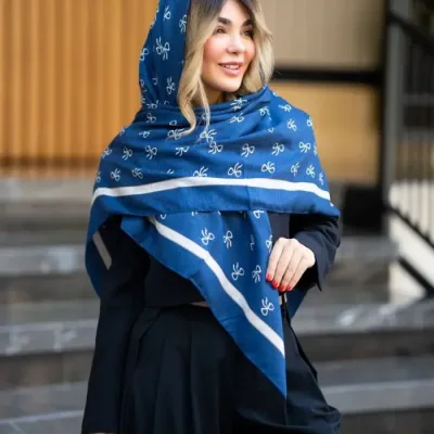 روسری چاپ خیس پارچه لمه دار دوردوخت
