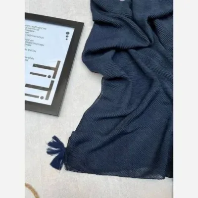 شال نخی چهارخانه منگوله دار، قواره 200 در 80 سانتی‌متر