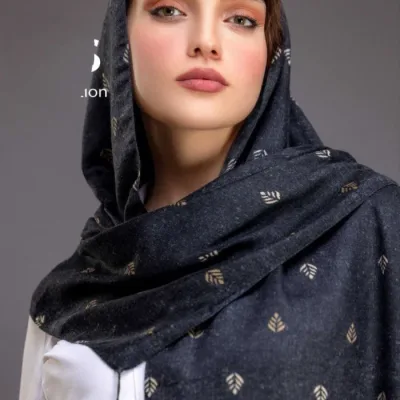شال نخ مبلی منگوله دار دوردوختی