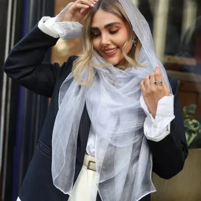شال حریر ابریشم مجلسی دوازده رنگ