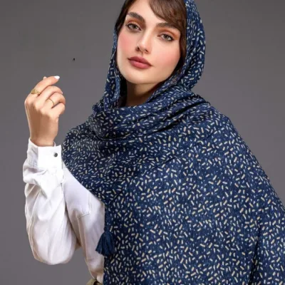 شال نخی منگوله دار سیا، قواره ۶۰ در ۱۹۰