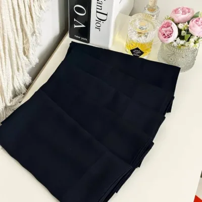 روسری حریر ابریشم کادر دار تک رنگ