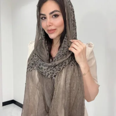شال پلنگی کبریتی تک رنگ