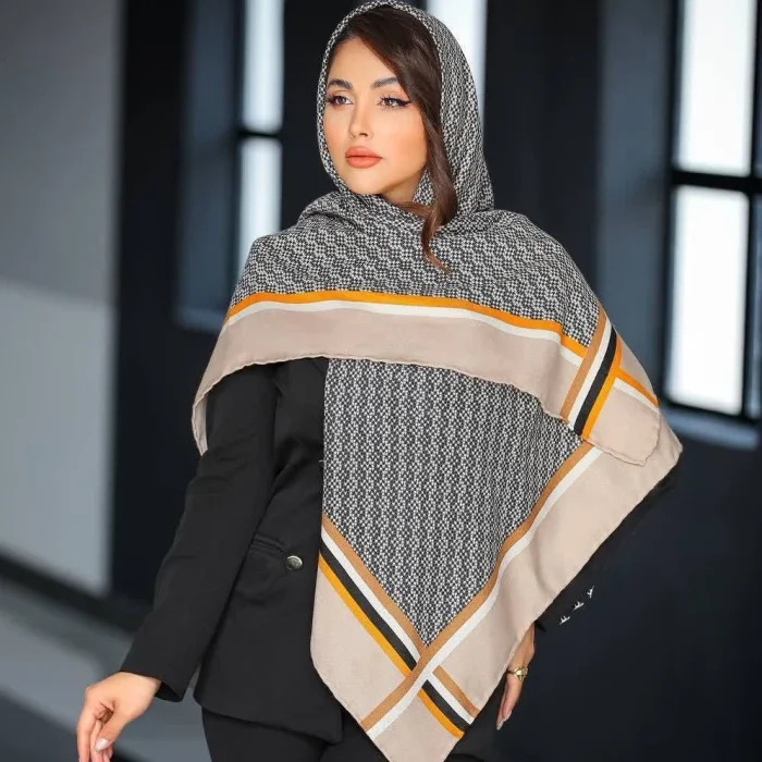 روسری چهارفصل جناقی دستدوز