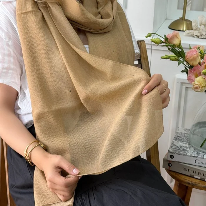شال چروک پین دار ۱۰ رنگ