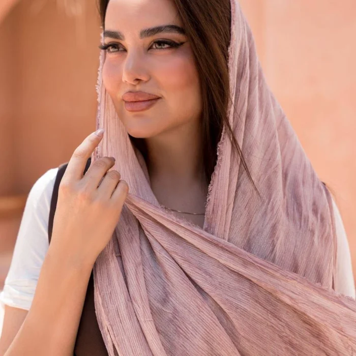 شال آبرنگی دور ریش هشت رنگ
