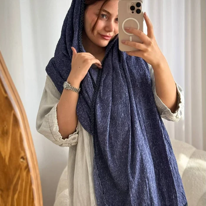 شال پاییزه حاشیه دانتل گرم بالا