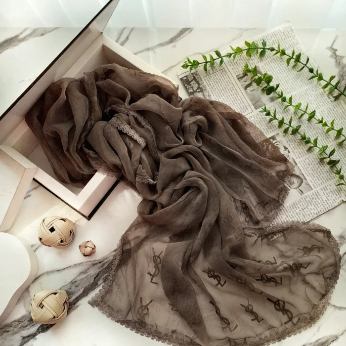 💫شال حریر ابریشم مخمل مارک
