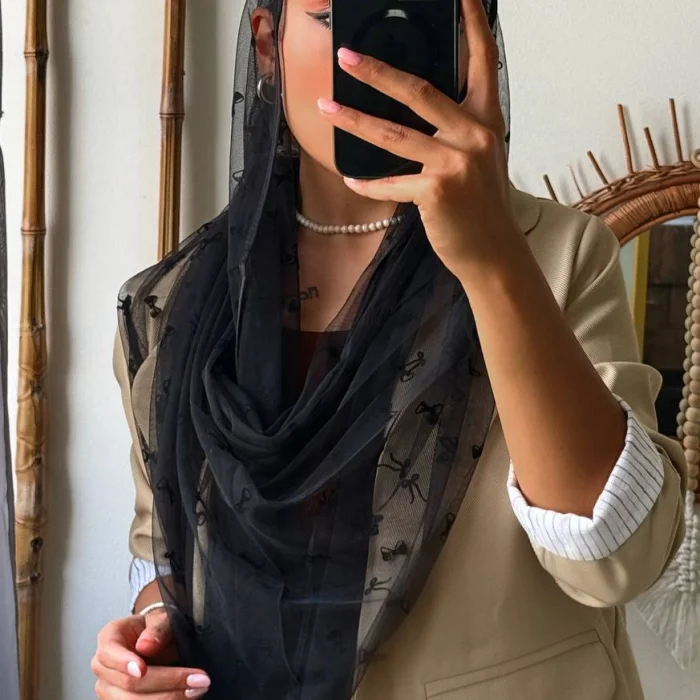 شال توری مخمل