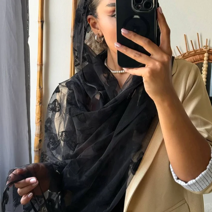 شال توری مخمل