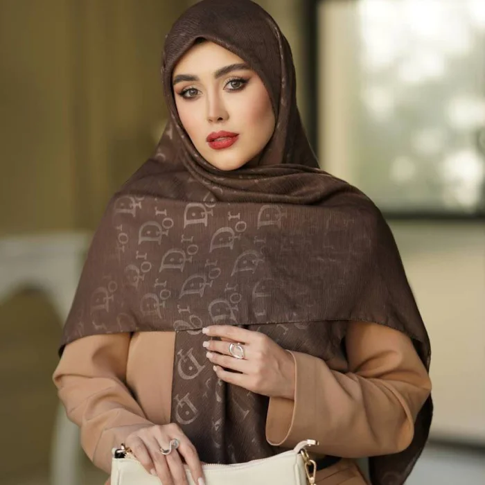 روسری وال کریشه نگین دار