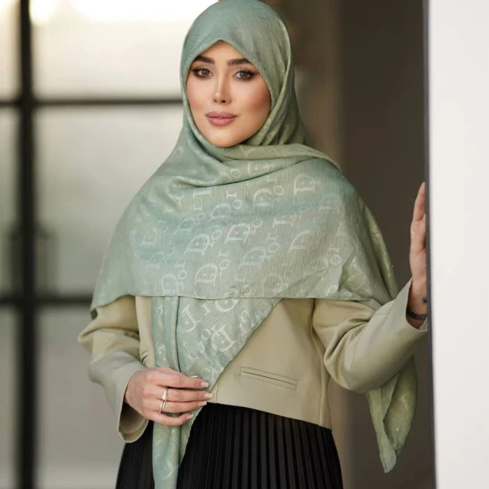 روسری وال کریشه نگین دار