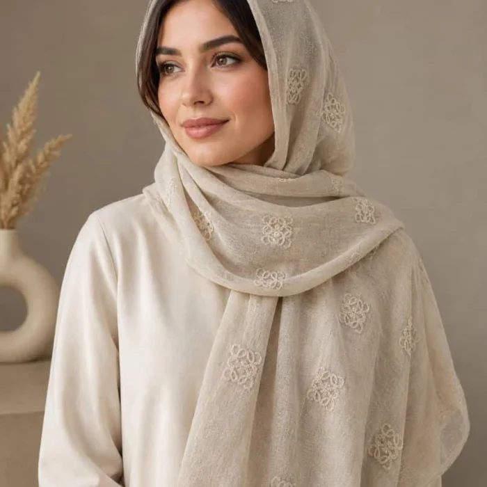 شال حریر گلدوزی وارداتی