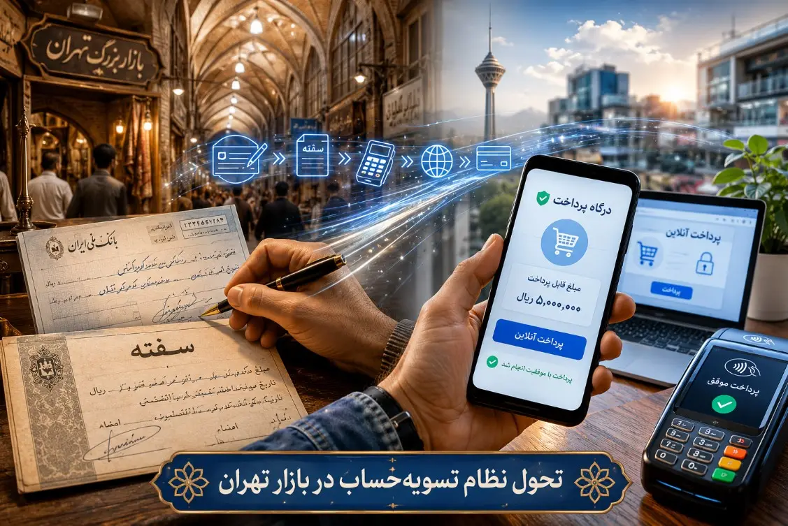 از چک و سفته تا درگاه‌های پرداخت آنلاین: تحول نظام تسویه‌حساب در بازار تهران