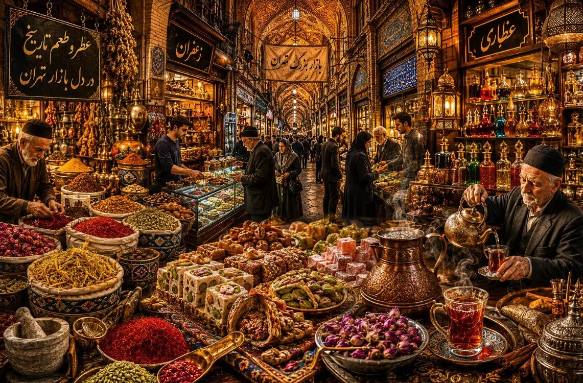 بازار بزرگ تهران: گنجینه‌ای از طعم‌ها، عطرها و داستان‌های پنهان در دل تاریخ