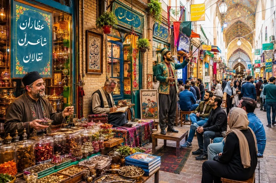 بازار بزرگ تهران: گذرگاه شاعران و قصه‌گویان از عطاران تا نقالان