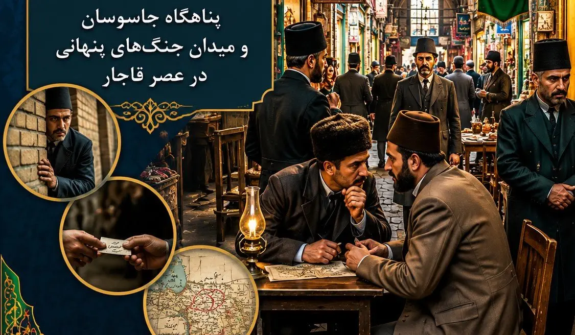 بازار بزرگ تهران: پناهگاه جاسوسان و میدان جنگ‌های پنهانی در عصر قاجار