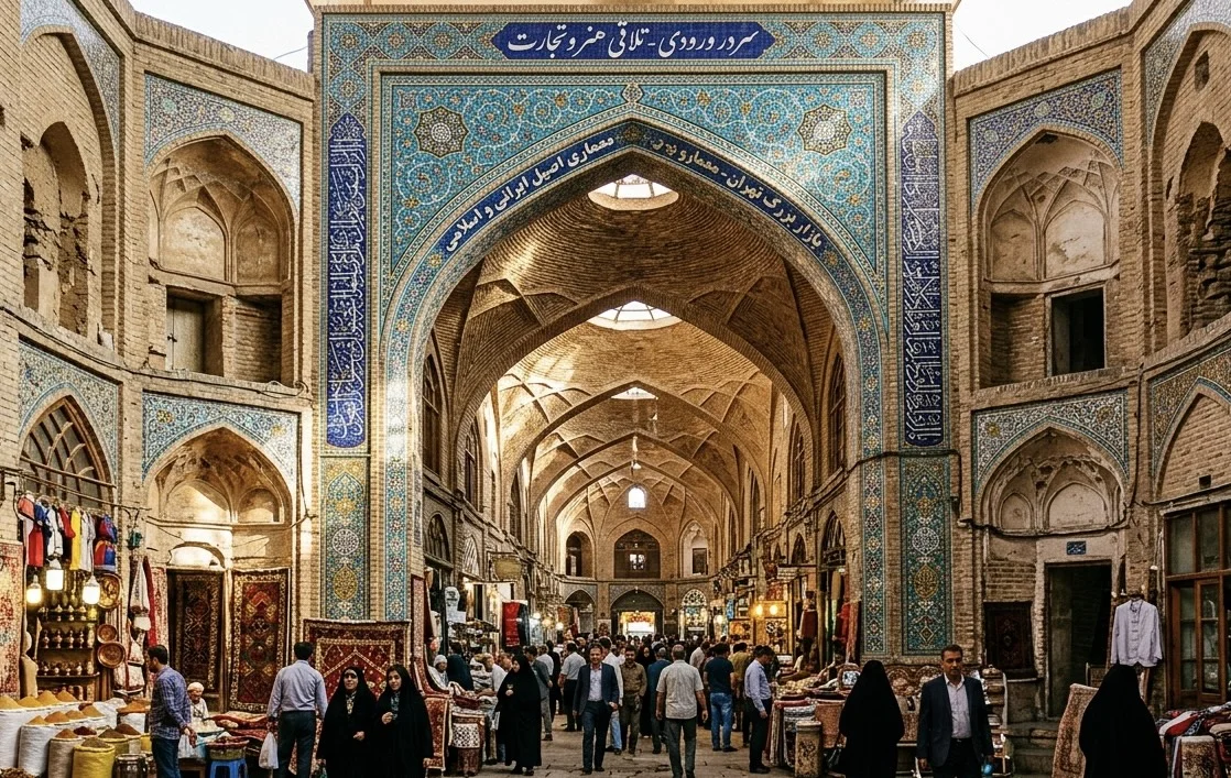بازار بزرگ تهران: معماری اسلامی و اصیل ایرانی؛ از سردرهای کاشیکاری تا گنبدهای پوشیده از خشت
