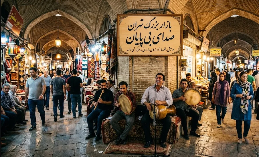 بازار بزرگ تهران: صدای بی‌پایان؛ موسیقی، نغمه‌ها و آوازهای بازاری که هرگز نمی‌خوابد