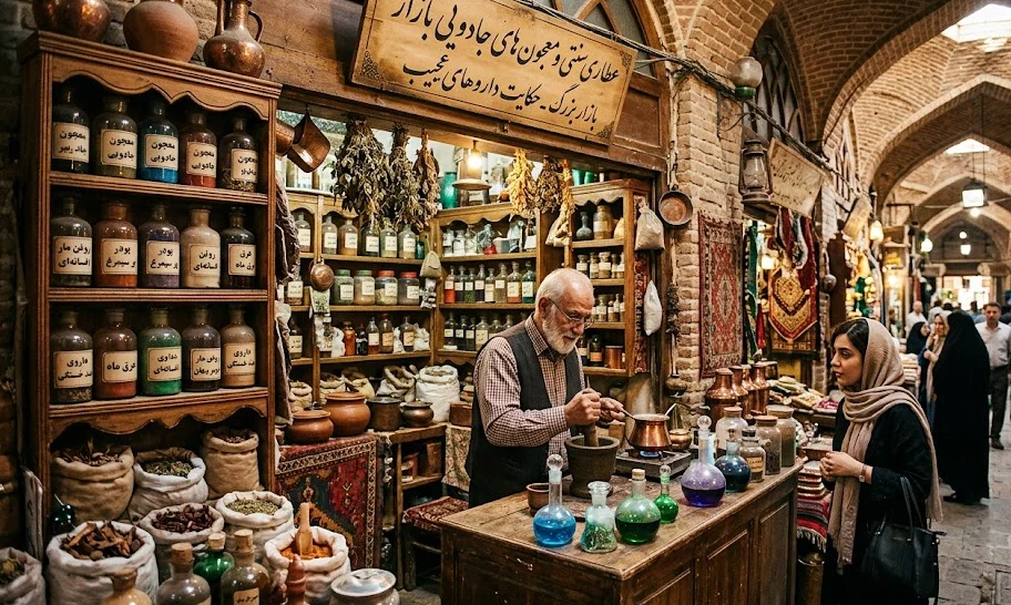 بازار بزرگ تهران: داستان داروهای عجیب و غریب؛ از داروخانه‌های سنتی تا معجون‌های جادویی