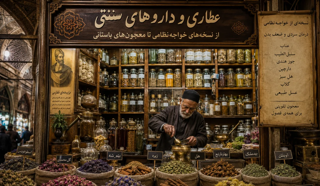 بازار بزرگ تهران: روایت دکان‌های عطاری و داروهای سنتی؛ از نسخه‌های خواجه‌نظامی تا معجون‌های باستانی