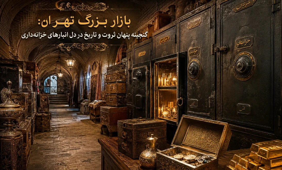 بازار بزرگ تهران: گنجینه پنهان ثروت و تاریخ در دل انبارهای خزانه‌داری