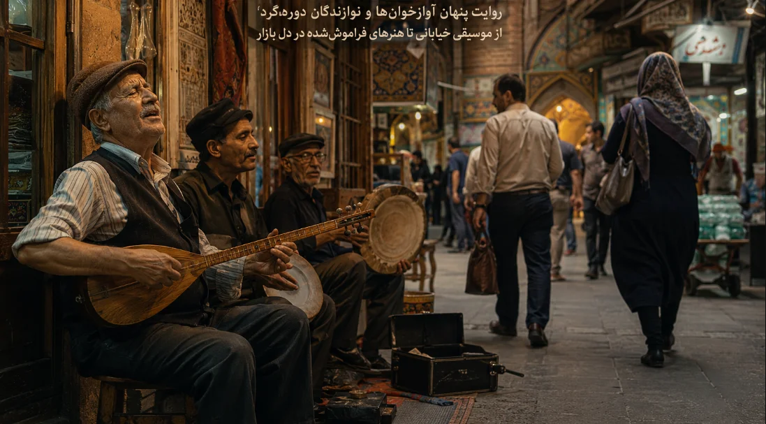 بازار بزرگ تهران: روایت پنهان آوازخوان‌ها و نوازندگان دوره‌گرد؛ از موسیقی خیابانی تا هنرهای فراموش‌شده در دل بازار